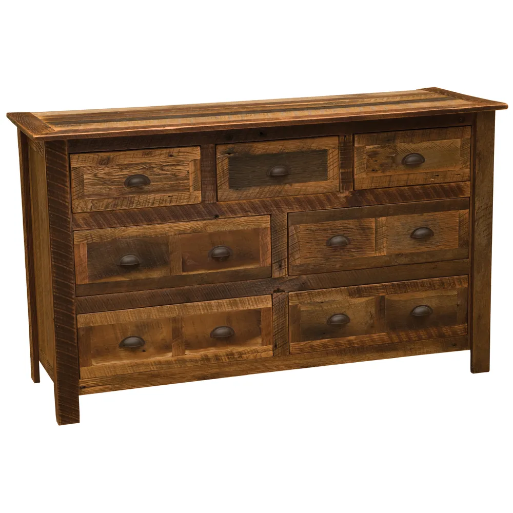 Barnwood Seven Drawer Dresser - Premium Line