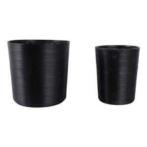 SKYEMOOR SET OF 2 BLACK PLANTER 21 (IN) 3