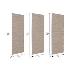 FLORAHAVEN SET OF 3 IVORY ART 63 (IN) 10