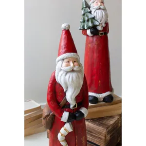 Set of 2 Resin Santas 2
