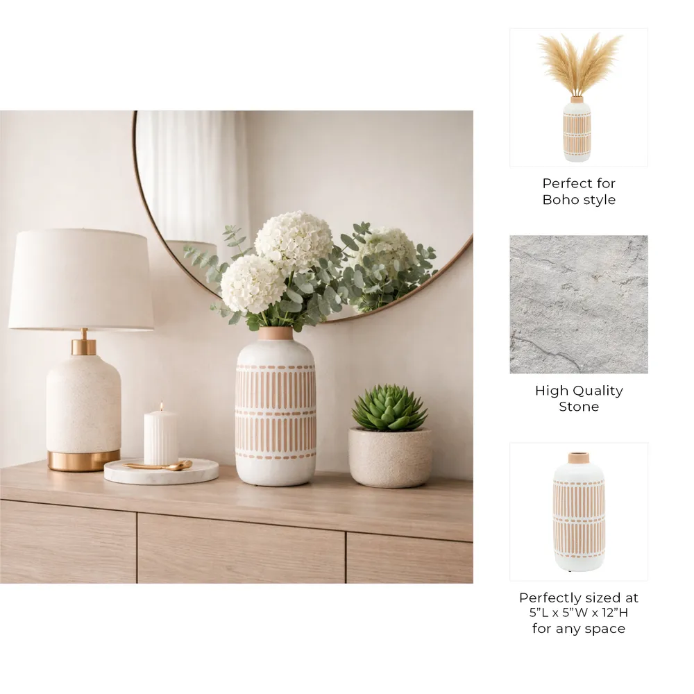 BAYGATE IVORY VASE 12 (IN)