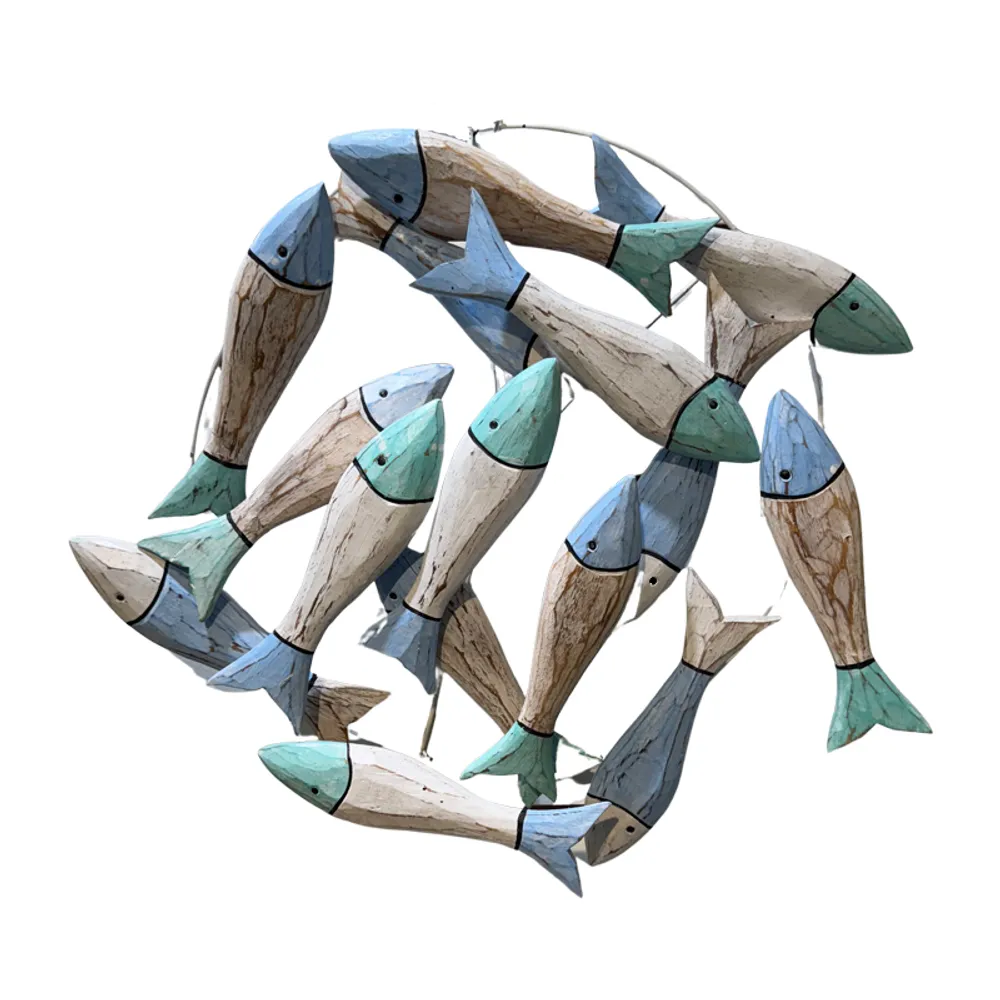 19-1/2" BLUE/WHITE SCHOOL OF FISH