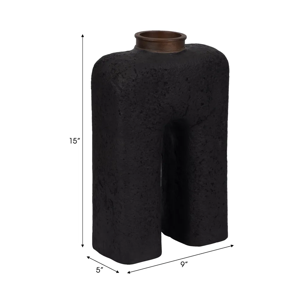 ROLANDCREST BLACK VASE 15 (IN)