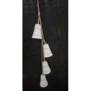 Silver Timeworn Tinkle Bells Bunch 30in 5