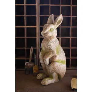 Faux Concrete Rabbit with Head Forward 1