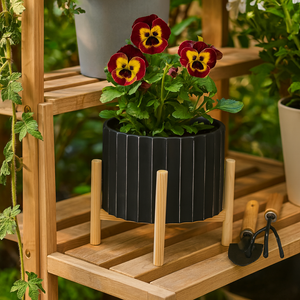 CLAXTONFIELD BLACK PLANTER 9 (IN) 12