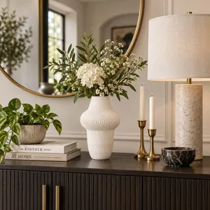 DEANFIELD IVORY VASE 10 (IN) 10