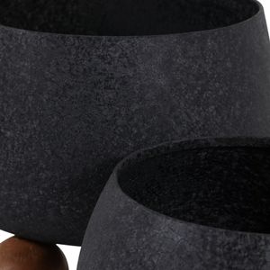 ALBAFIELD SET OF 2 BLACK PLANTER 9 (IN) 6