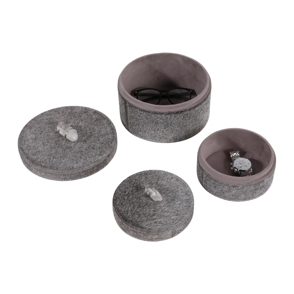 GERBERBEACH SET OF 2 GRAY BOXES 5 (IN)