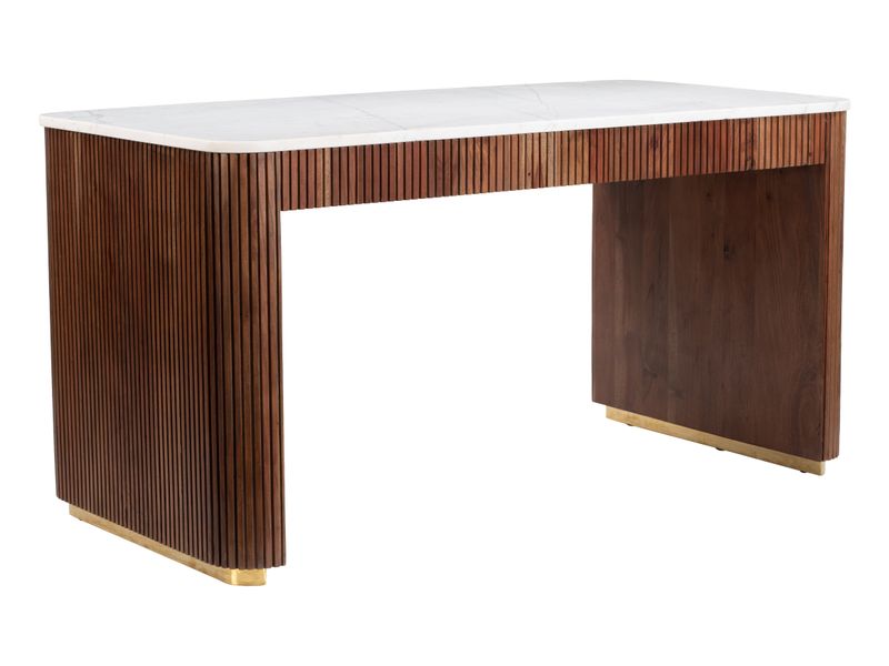 Obeah Desk White & Walnut 5