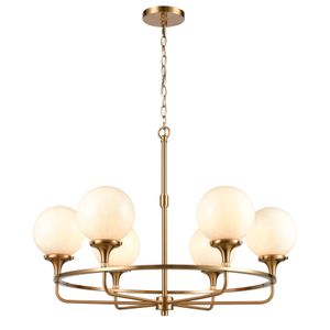 Beverly Hills 30'' Wide 6-Light Chandelier - Satin Brass 1