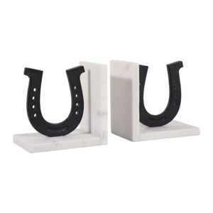 BARTONPARK SET OF 2 BLACK BOOKENDS 6 (IN) 3