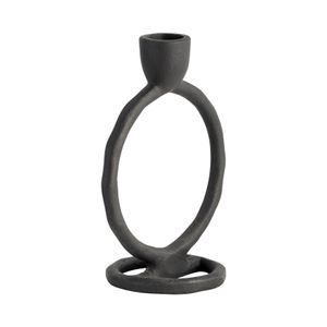 EDMONDMORE BLACK CANDLE HOLDER 7 (IN) 3