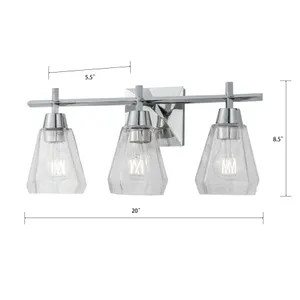 Arctic 20'' Wide 3-Light Vanity Light - Polished Nickel 2