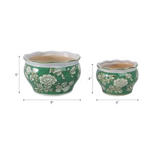 WATSONCLIFF SET OF 2 GREEN PLANTER 5 (IN) 9