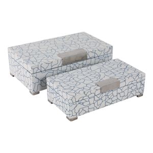 DEWEYFIELD SET OF 2 BLUE BOXES 5 (IN) 1