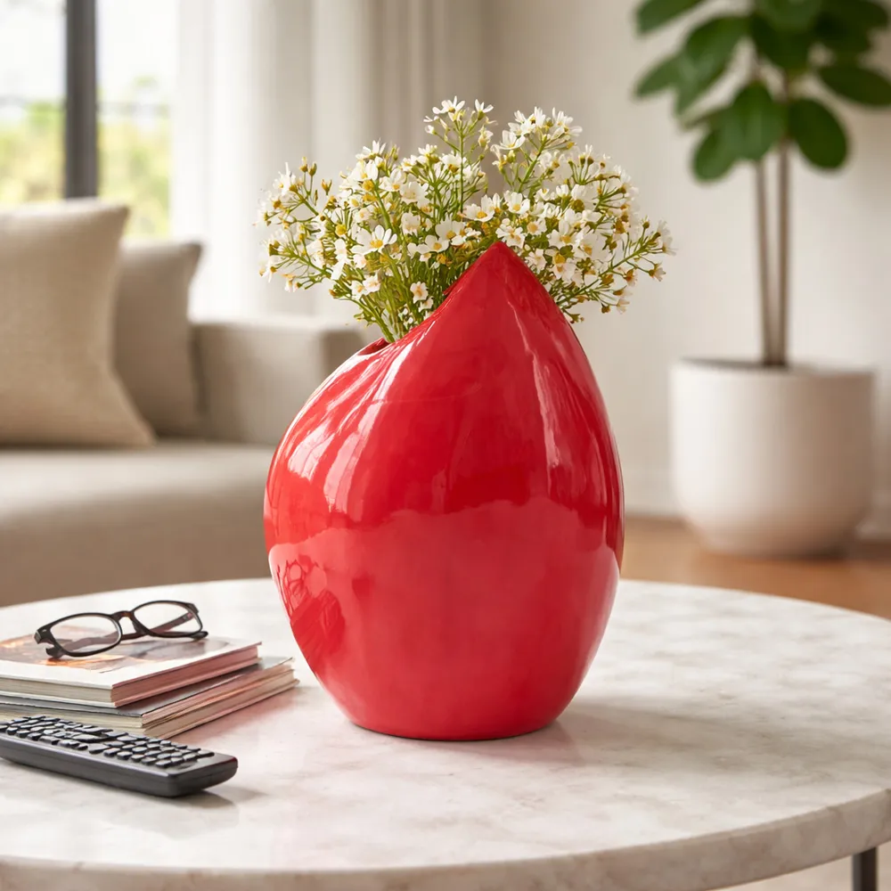 HAMMONDPORT RED VASE 14 (IN)