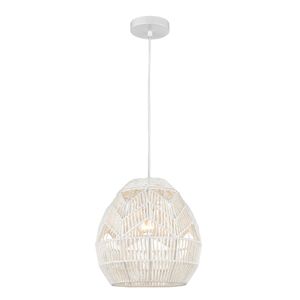 Boho 12'' Wide 1-Light Mini Pendant - White 1