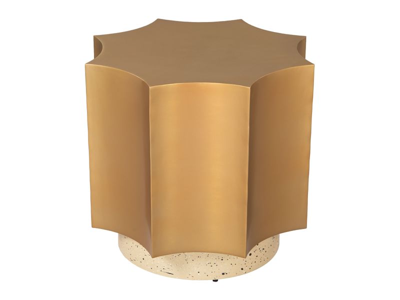 Osam Side Table Gold & Beige 4