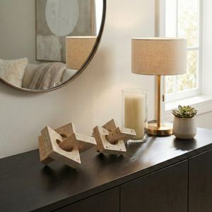 REXHAM SET OF 2 IVORY DECOR 7 (IN) 2