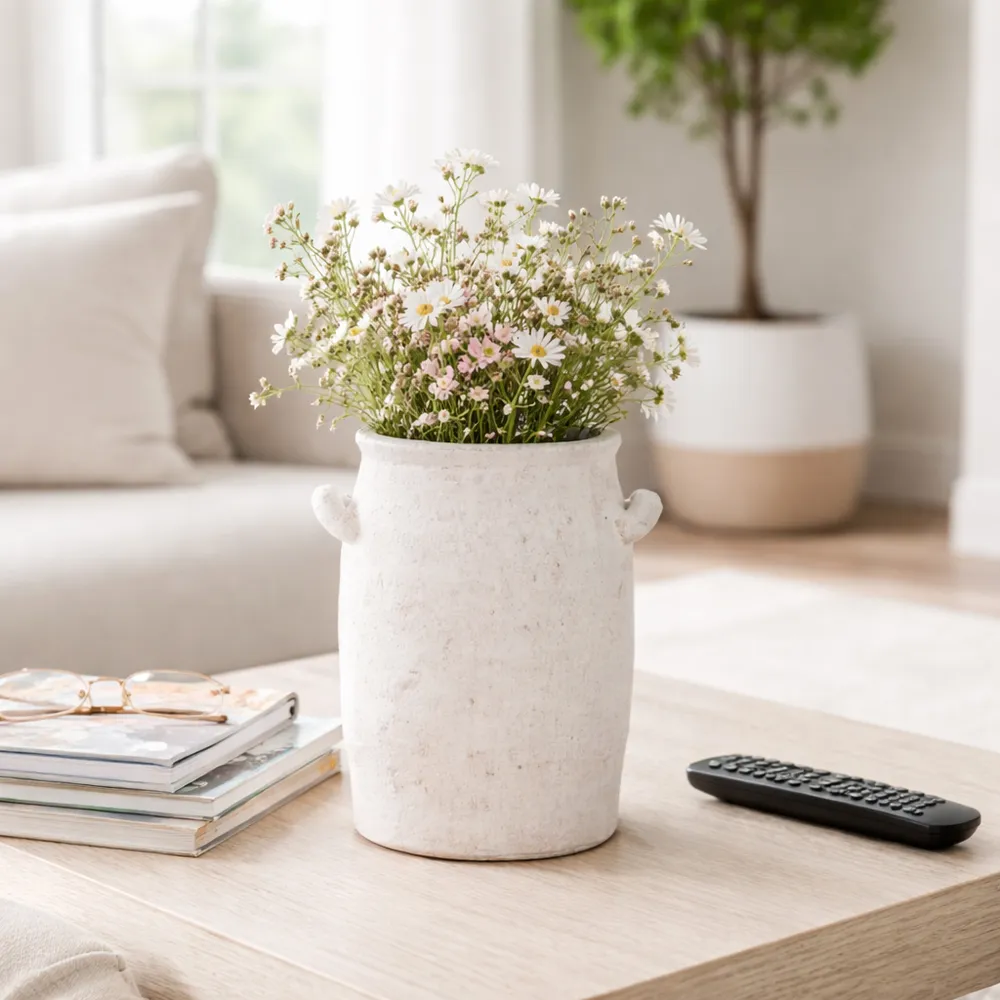 FRAZERCROSS WHITE VASE 8 (IN)