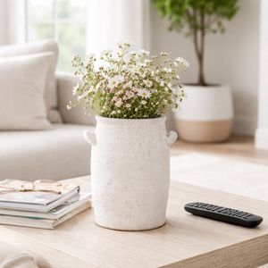 FRAZERCROSS WHITE VASE 8 (IN) 12