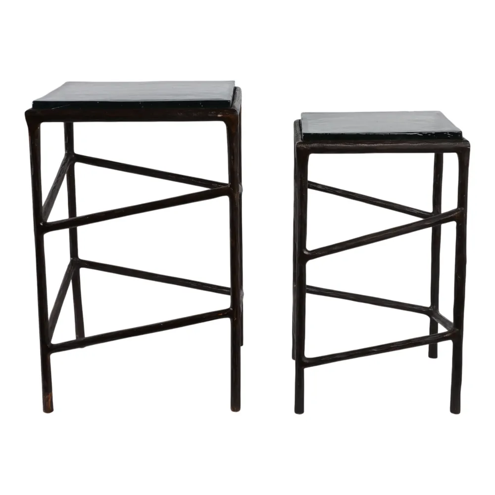 HADWICKBEACH SET OF 2 GOLD TABLE 25 (IN)