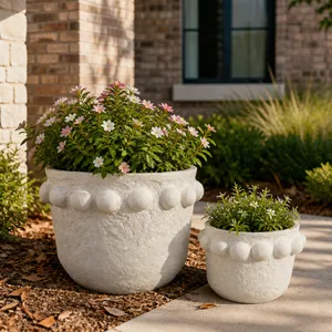 CASTONBURN SET OF 2 WHITE PLANTER 16 (IN) 2