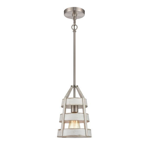 Brigantine 7'' Wide 1-Light Mini Pendant - Satin Nickel