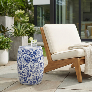 PEYTONWELL BLUE GARDEN STOOL 18 (IN) 13