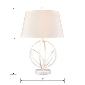 Morely 26'' High 1-Light Table Lamp - Matte White 3