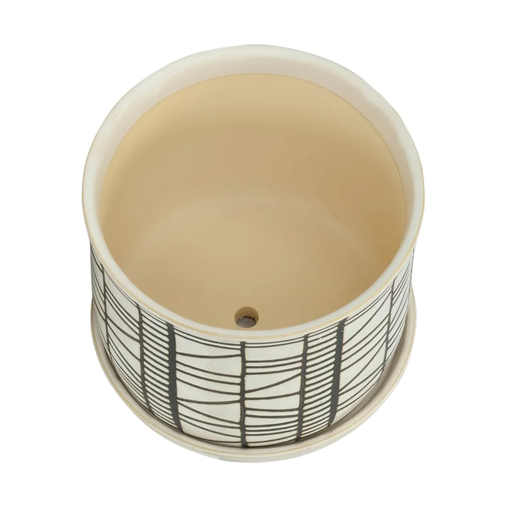 HOUSTONLAKE SET OF 2 IVORY PLANTER 7 (IN)