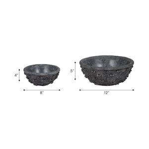 DAMIENPARK SET OF 2 BLACK BOWLS 5 (IN) 7