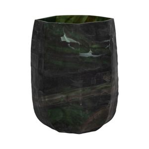 DYLANDALE GREEN GLASS VASE 15 (IN) 4
