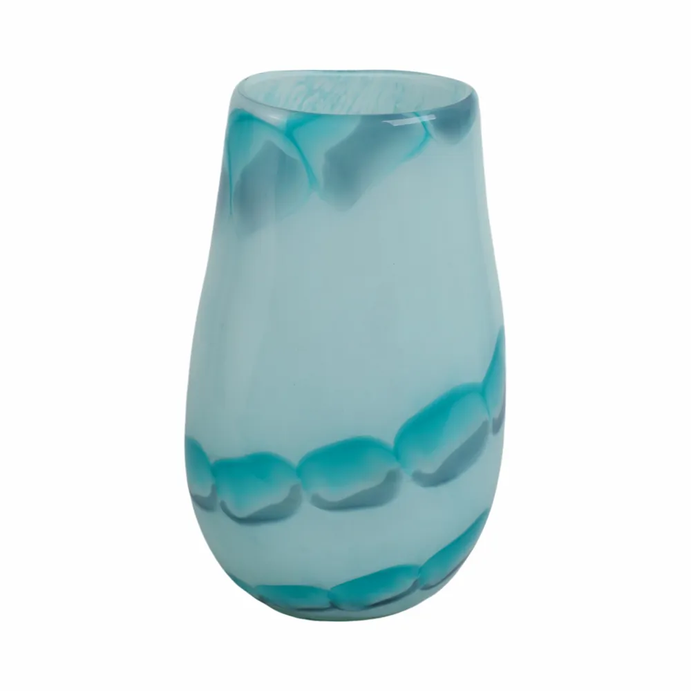 HELENARIDGE BLUE GLASS VASE 12 (IN)