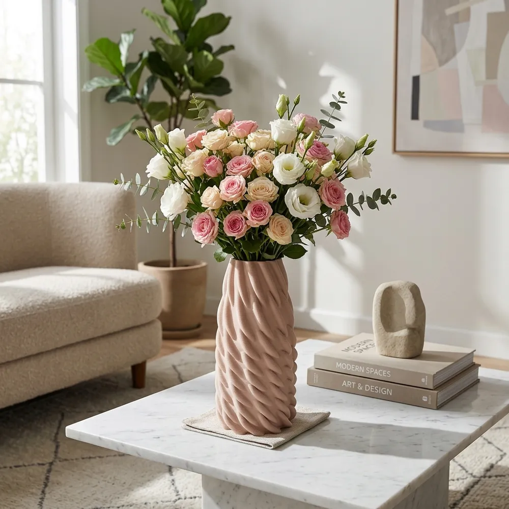 WOODSONVIEW PINK VASE 9 (IN)