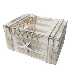 7" WHITE WASHED BOX W/SHELLS 1