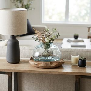 TIPTONWAY BROWN GLASS VASE 12 (IN) 2