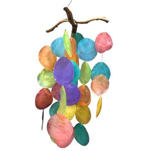 RAINBOW CROSS CAPIZ WINDCHIME 1