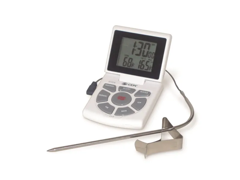 CDN Thermometer/Timer & Clock Digital, Probe, White 1