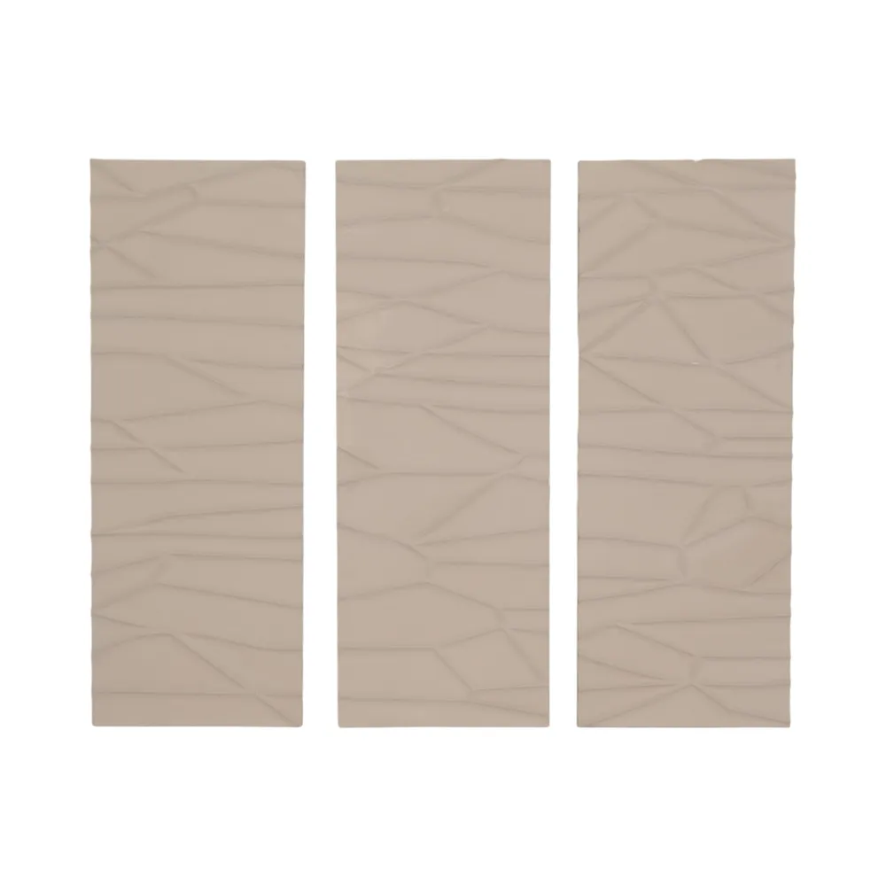 FLORAHAVEN SET OF 3 IVORY ART 63 (IN)