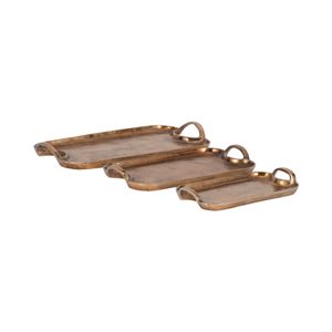 RAFEBURN SET OF 3 BRONZE TRAY 3 (IN) 4