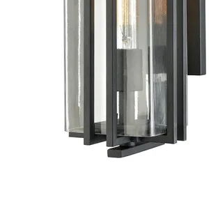 Croftwell 15'' High 1-Light Outdoor Sconce - Textured Matte Black with Clear Glass 4