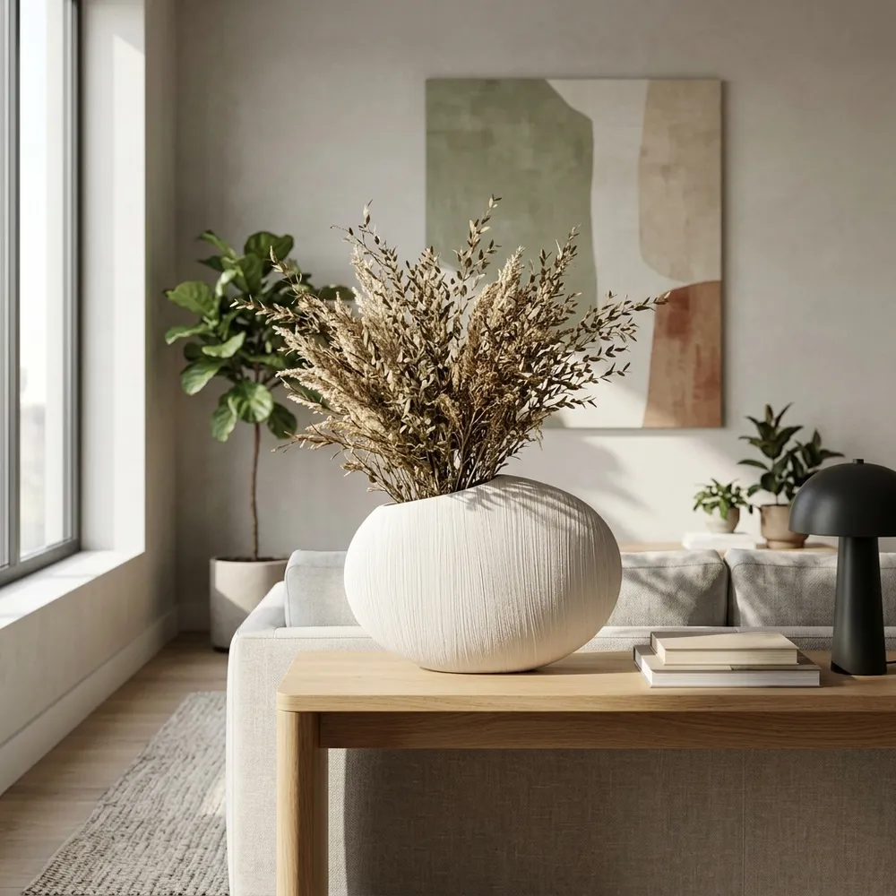 MARCHOLM WHITE VASE 11 (IN)