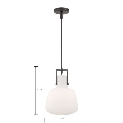 Izel 12″ Wide 1-Light Pendant - Oil Rubbed Bronze
