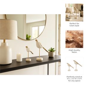 MILTONBROOK SET OF 2 WHITE DECOR 12 (IN) 10