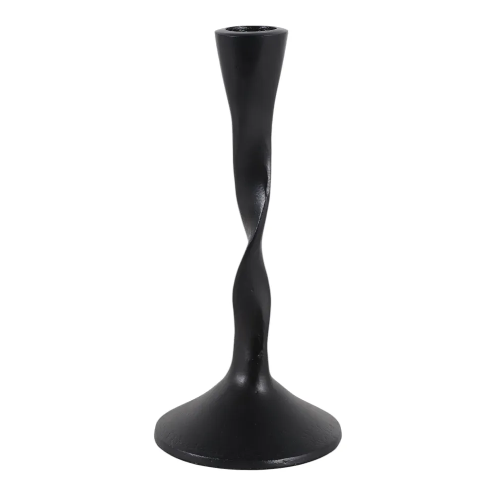 ELMONTVALE BLACK CANDLE HOLDER 8 (IN)