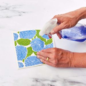 Blue Hydrangea blu Eco Sponge Cloths (Set of 2) 3