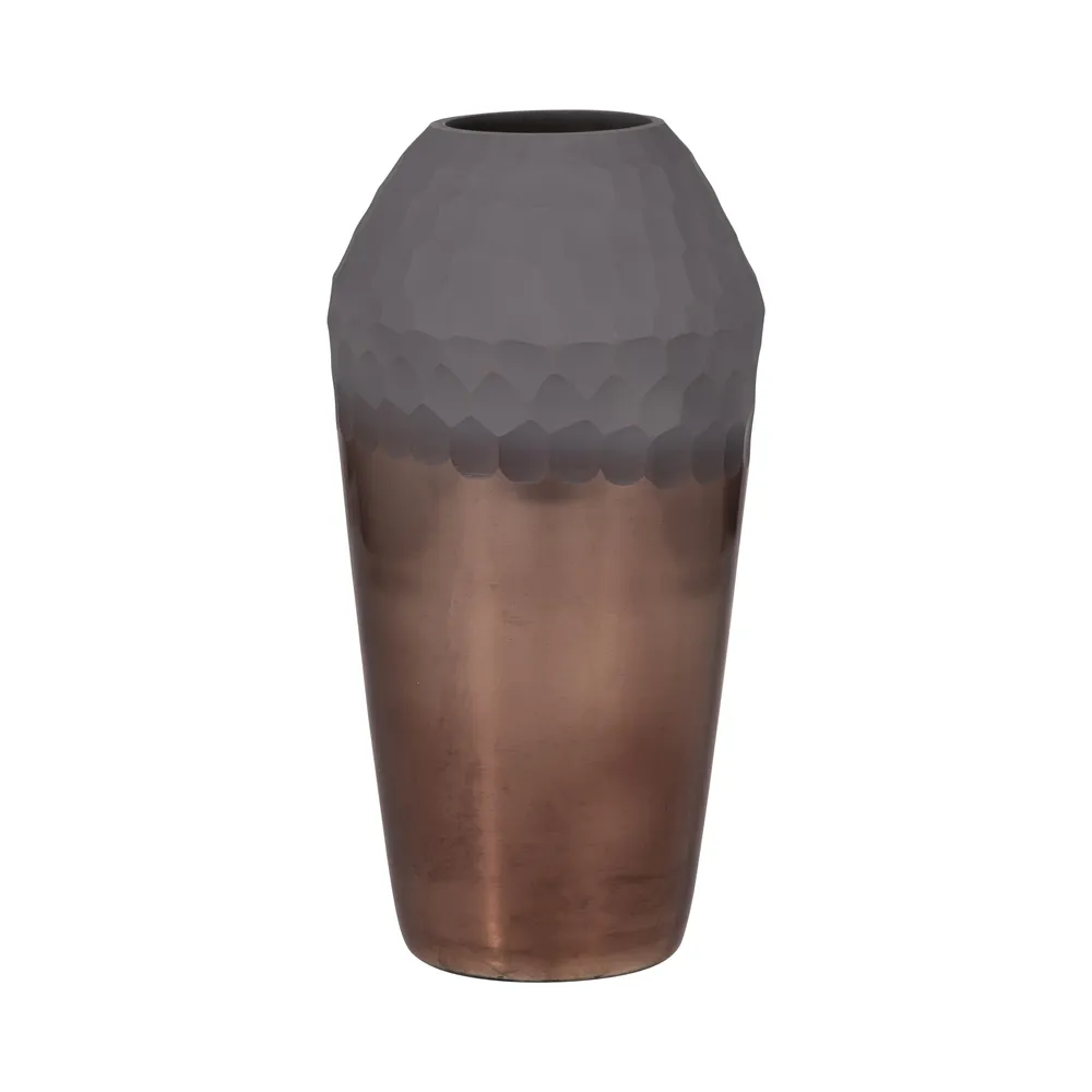 DAYTONSHAW BRONZE GLASS VASE 14 (IN)