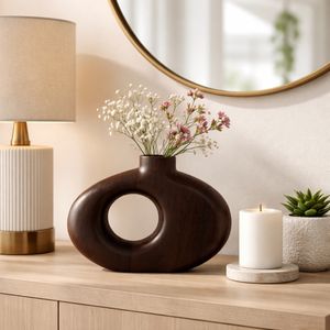 GRIFFINMOOR BROWN VASE 7 (IN) 12
